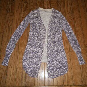 Women’s Silk & Cashmere Blend Lightweight Leopard Print Cardigan Sweater